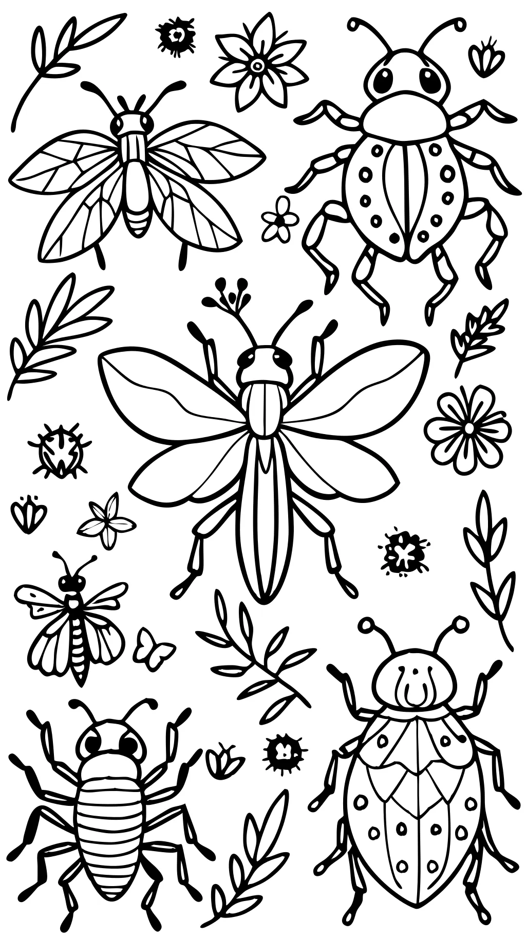 bugs coloring page